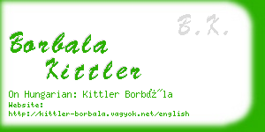 borbala kittler business card